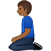 🧎🏾‍♂️ man kneeling: medium-dark skin tone display on Samsung